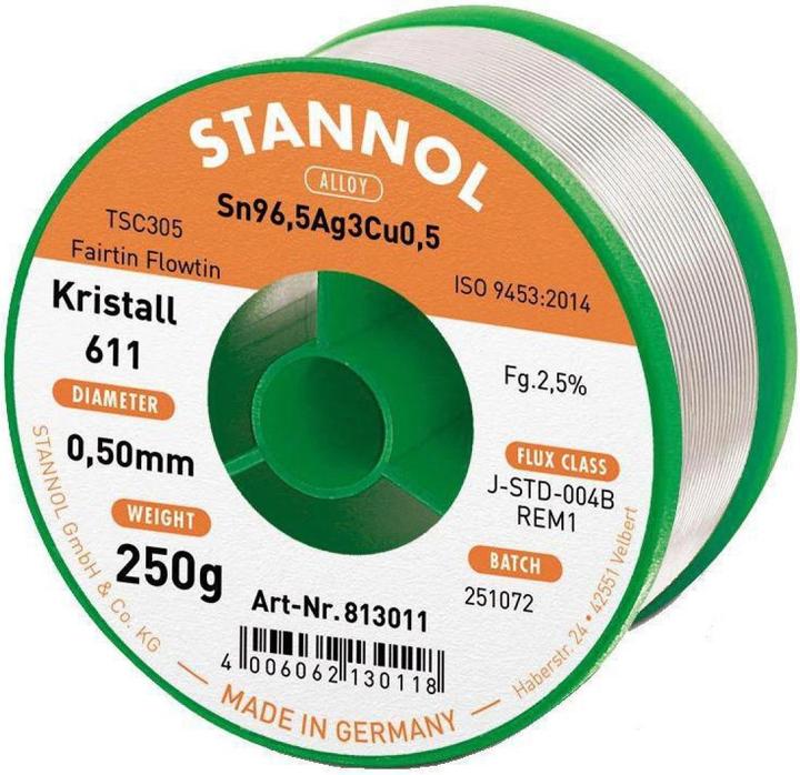 Stannol Lötdraht 611 2,5% Ø 0,5 (Lötzinn)