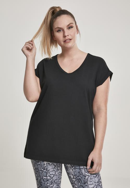 Image du produit Urban Classics Ladies Round V-Neck Extended Shoulder Tee (3XL)