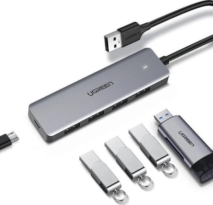 Produktbild Ugreen USB 3.0 Hub 4-Port 50985 (USB-A, 4 Ports)