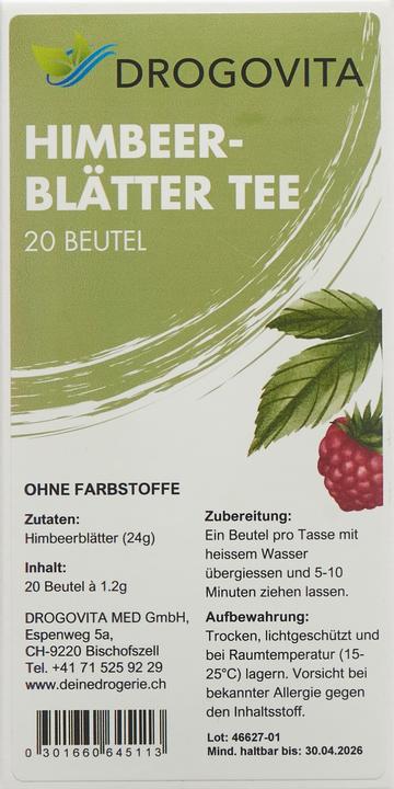 Produktbild Drogovita Himbeerblätter (82 g)