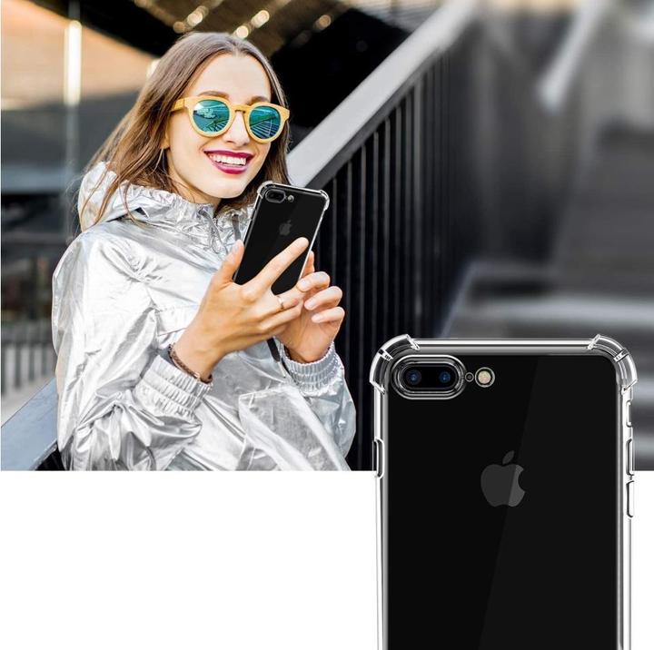 Productafbeelding Screenguard Apple iPhone 7 Plus Hoesje Kristalzachte Airbag Bumper (Apple iPhone 7 Plus)