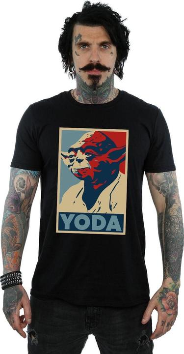 Actual product image Star Wars Mens Yoda Poster T-Shirt (M)