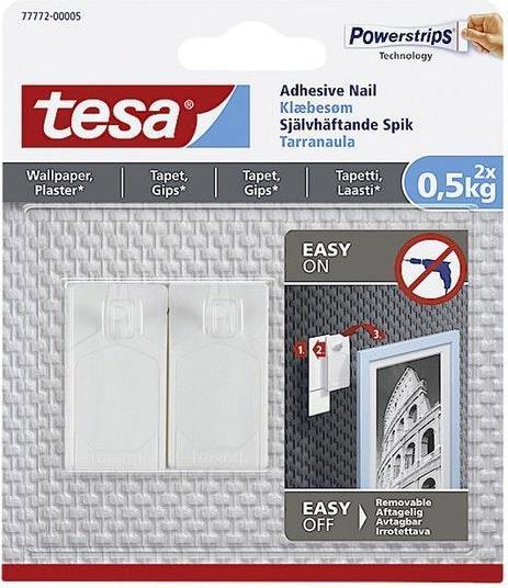 tesa Klebenägel für Tapeten und Putz 0,5kg 2Stk/Pack - (2 Stk.)