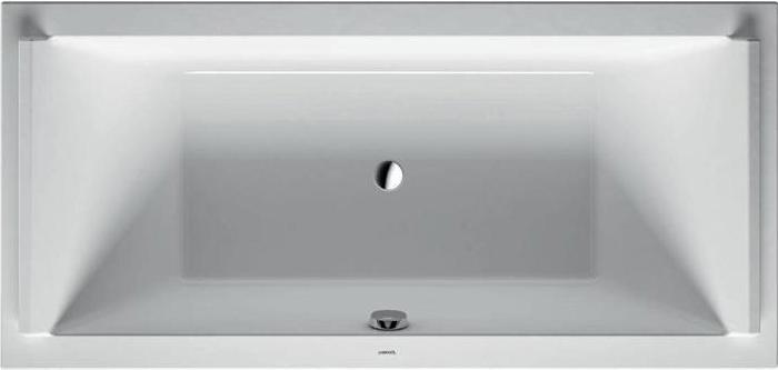Duravit Rechteck-Badewanne STARCK 2 Rückenschrägen 1900x900mm weiss (316 l, 190 cm, 90 cm)