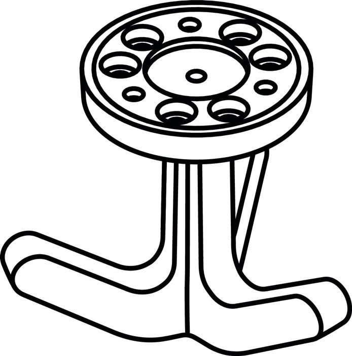 Produktbild Hewi Dreifachhaken Serie 477 matt, elastisch 33 rubinrot Höhe 69 mm Ø 51 mm