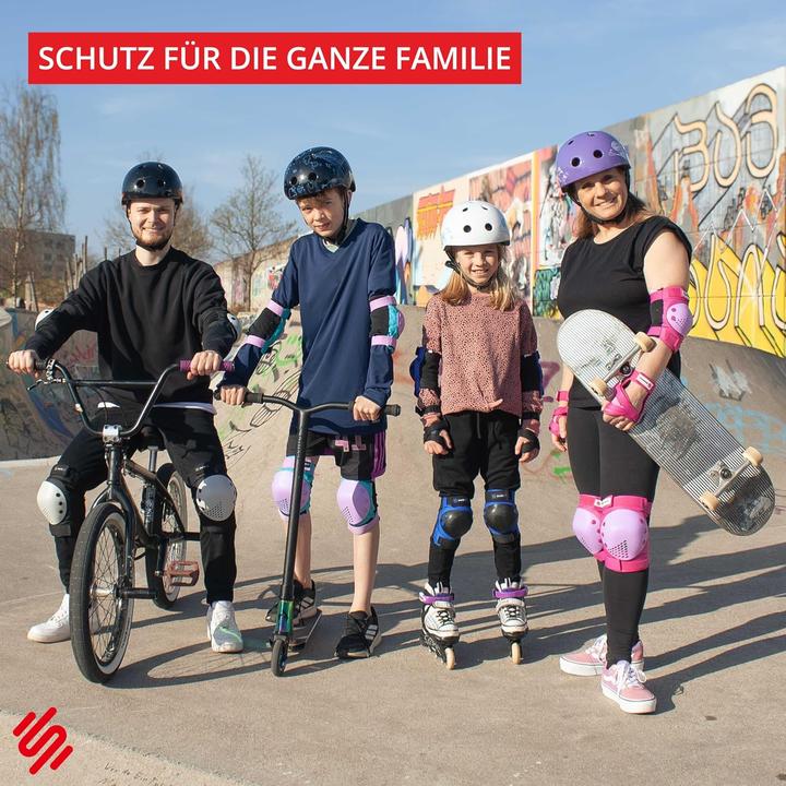 Produktbild Skatewiz 6-teiliges Protektoren-Set (M, L, Knieschoner, Handgelenkschoner, Ellbogenschoner, 6 Stück)