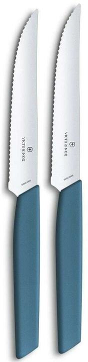 Immagine prodotto Victorinox Set di coltelli da bistecca Swiss Modern 2 pezzi, Blu (2 Pezzo/i, Coltello)