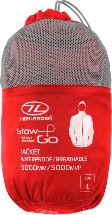 Actual product image Highlander Stow & Go Red Packaway Jacket - Xl (XL)