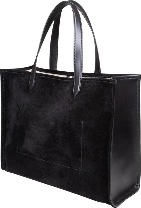 Image du produit Balmain b-army medium suede shopper bag with logo color black