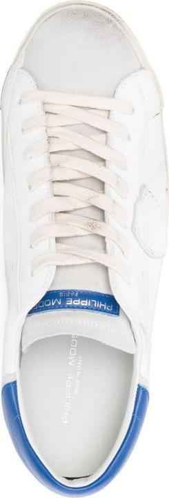 Produktbild Philippe Model prsx low sneakers in leather color white and bluette (41)
