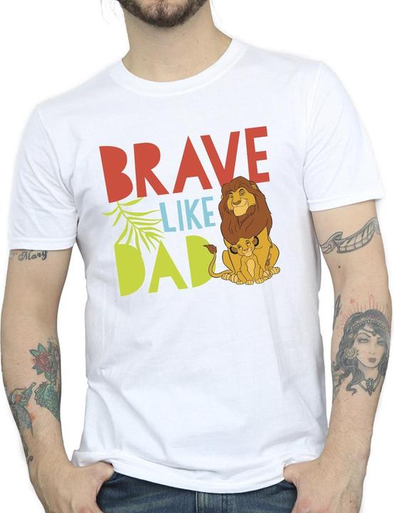 Actual product image Disney Mens The Lion King Brave Like Dad T-Shirt (XXL)