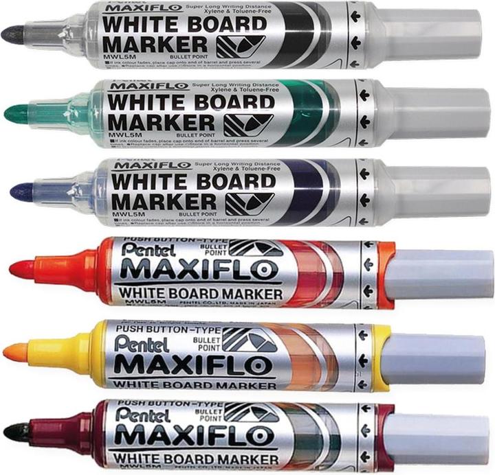 Immagine prodotto Pentel Marcatore per lavagne bianche Maxiflo MWL5M (Red, 6 mm, 1 x)