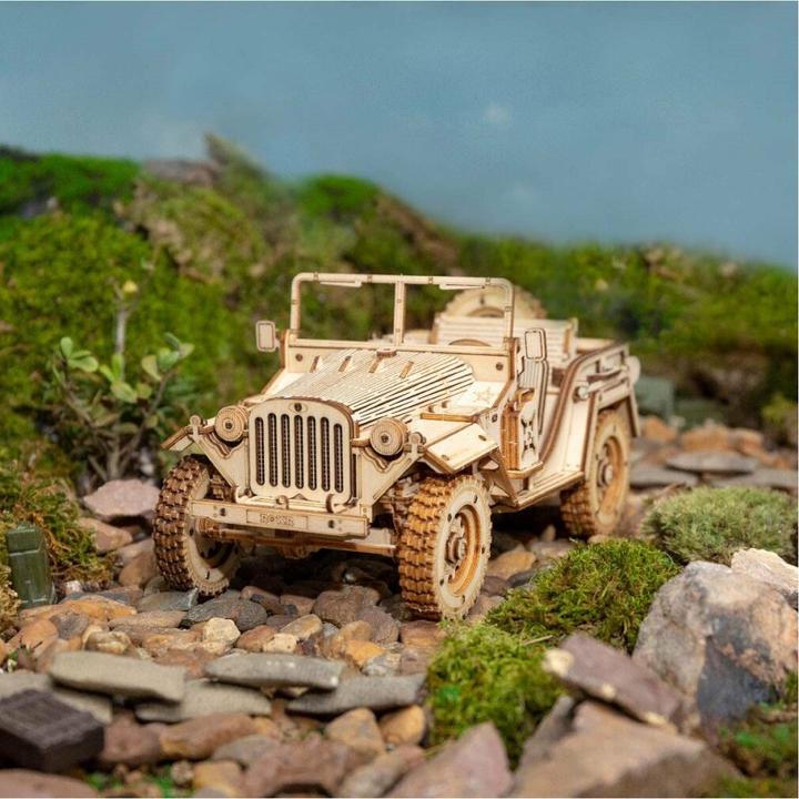 Actual product image Rokr MC701 - Army Field Car (369 pieces)