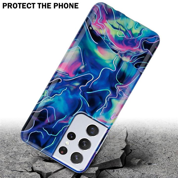 Image du produit Cadorabo Couverture IMD TPU Marbre coloré (Samsung Galaxy S21 Ultra)