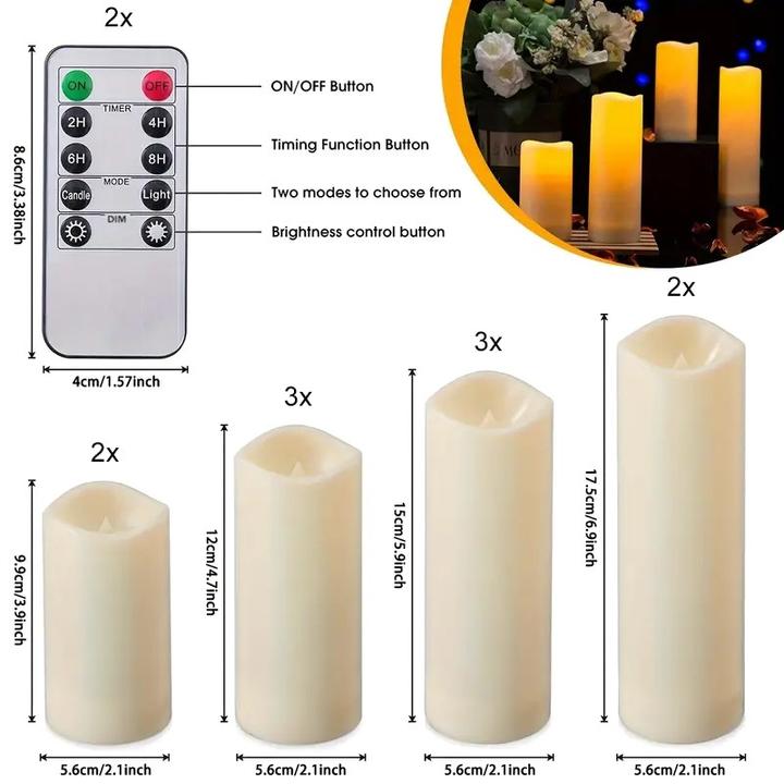 Actual product image Cbx 10 flameless LED candles with remote control and timer function (10 x)