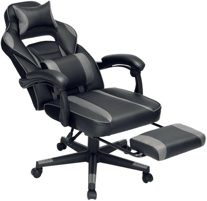 Image du produit Songmics Chaise de jeu, OBG073B03V1 Similicuir gris, piétement noir