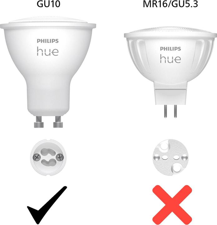 Produktbild Philips Hue White & Color Ambiance (GU10, 4.20 W, 400 lm, 3 x, E)