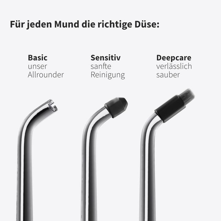 Produktbild Zahnheld Ersatzdüsen Basic 3x Weiss (Mundduschenaufsätze)