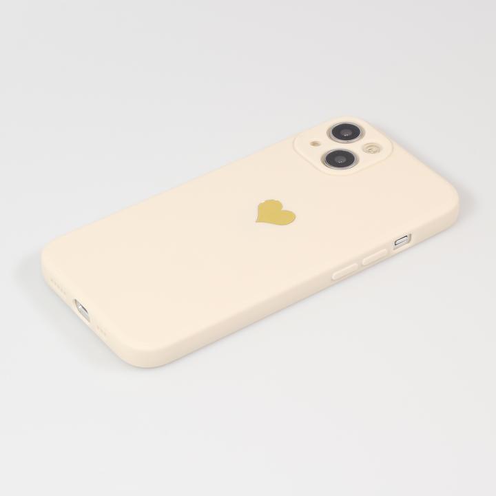 Actual product image PhoneLook Coque Silicone Mat Coeur doré (Apple iPhone 14)