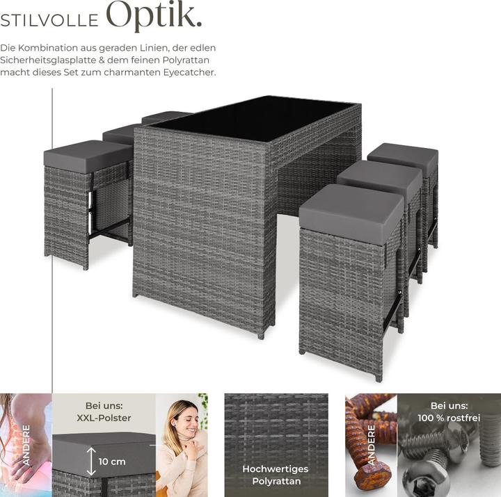 Produktbild tectake Rattan Sitzgruppe