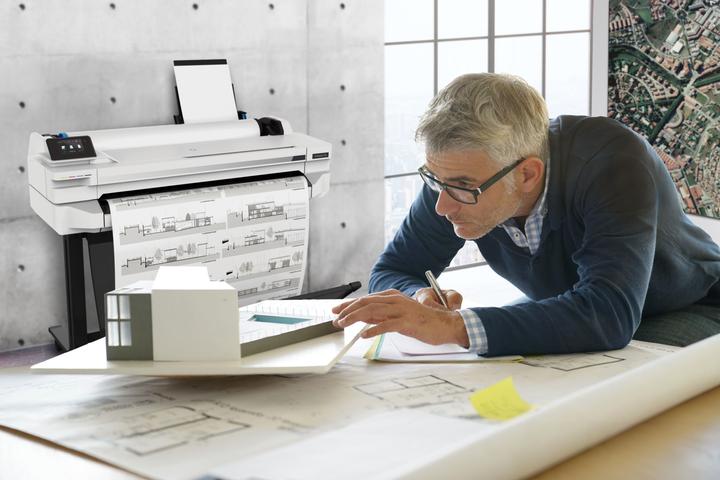 Actual product image HP T525, 24" DesignJet (Ink, Colour)