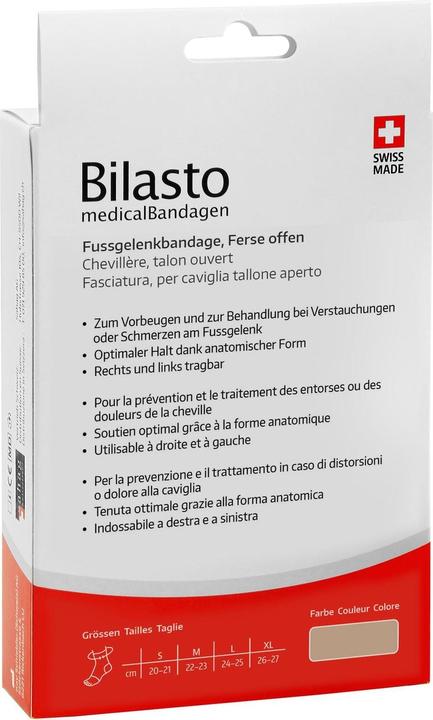 Produktbild Bilasto Uno Fussgelenkbandage L Ferse offen beige (L)
