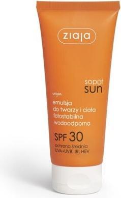 Ziaja Sun Emulsion for Face and Body SPF 30 (Sun Emulsion) 100 ml (Sonnencreme Gesicht, SPF 30, 100 ml)