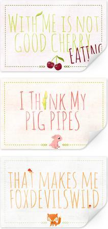 Image du produit Trenddeko Dénglish - set (3 pièces) (75 x 50 cm)