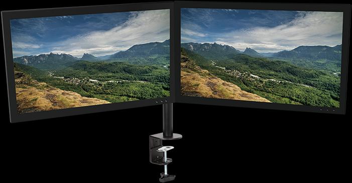 Produktbild LogiLink 2-fach Monitor-Schreibtischhalterung (Tisch, 27")