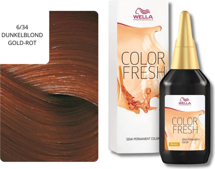 Actual product image Wella Color Fresh Acid (6/34 dark blonde gold-red)