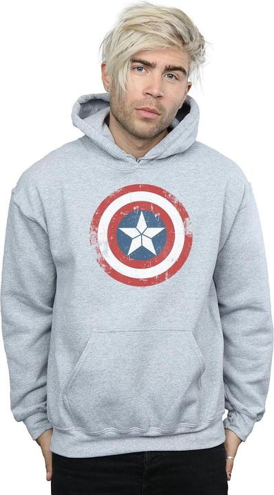Produktbild Captain America Civil War Distressed Shield Kapuzenpullover (XL)