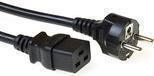 Actual product image Powercord mains connector CEE 7/7 male (straight) - C19 black 0.5 m (0.50 m)