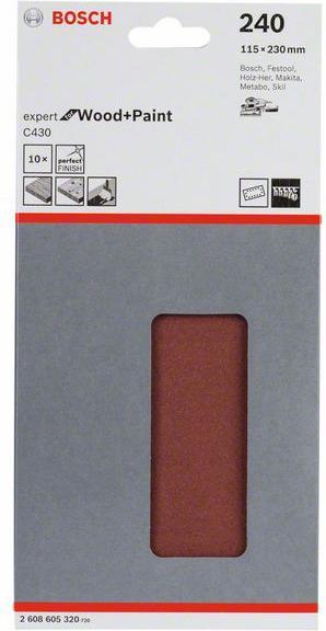 Actual product image Bosch Professional Zubehör Orbital sandpaper with Velcro (240)
