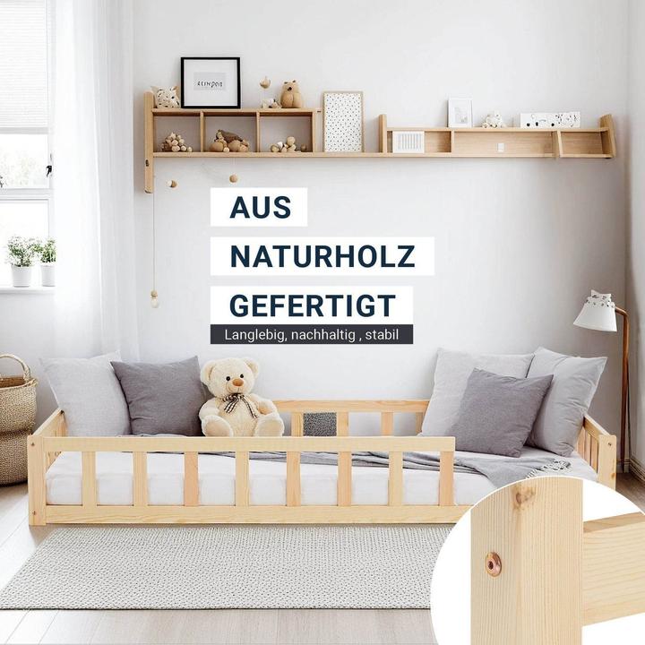 Actual product image Juskys Kinderbett mit Matratze & Lattenrost (90 x 200 cm)
