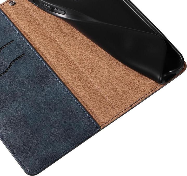 Image du produit Hurtel Étui Strap magnétique pour iPhone 12 Portefeuille + Mini Longe Bleu (Apple iPhone 12)