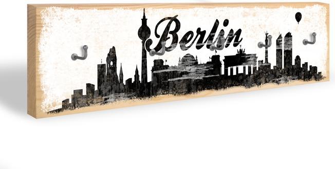 Trenddeko Berlin Skyline 02 + 5 crochets (40 x 10 cm)