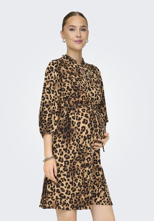 Produktbild Only Maternity Normal geschnitten V-Ausschnitt Elastische Bündchen Ballonärmel Kurzes Kleid Kleid (XXL)