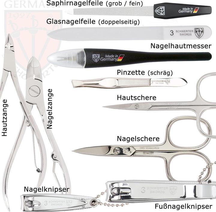 Produktbild Drei Schwerter 10-teiliges Maniküre-Set Spezia