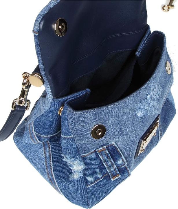 Actual product image Dolce & Gabbana small sicily bag in denim patchwork