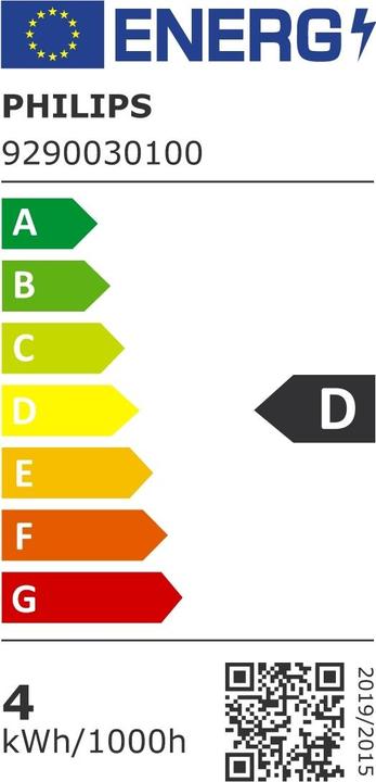 Energie-Label Philips Warm Glow (E27, 3.40 W, 470 lm, 1 x, D)