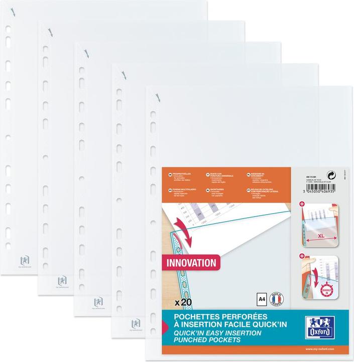 Immagine prodotto Oxford Tasche per opuscoli "Economy" Quick'In A4 (A4, 20 x)