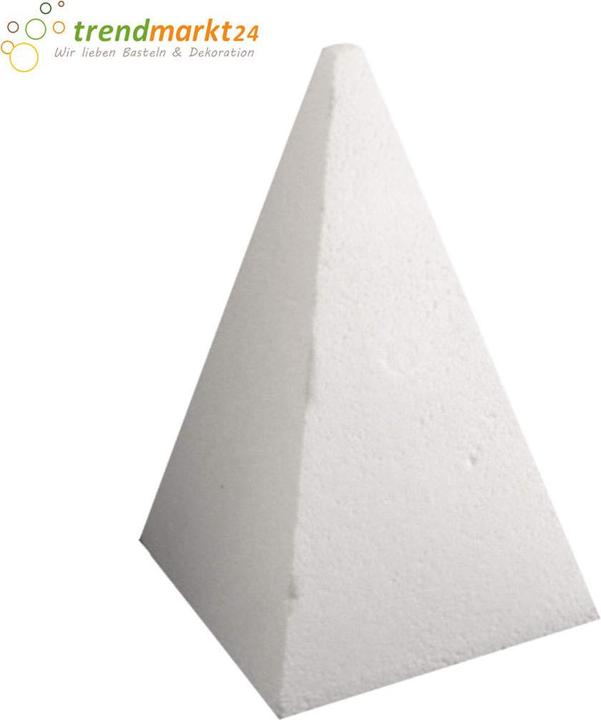 Produktbild trendmarkt24 Styropor Pyramide ca. 20 cm hoch 12 cm breit | 1 Stück
