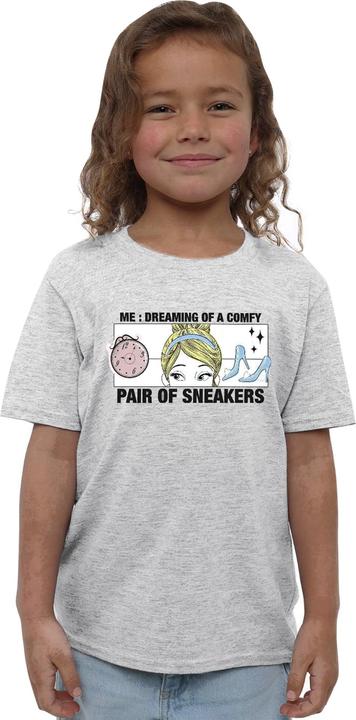 Actual product image Cinderella Childrens/Kids Dreaming Of Comfy Sneakers T-Shirt (140)