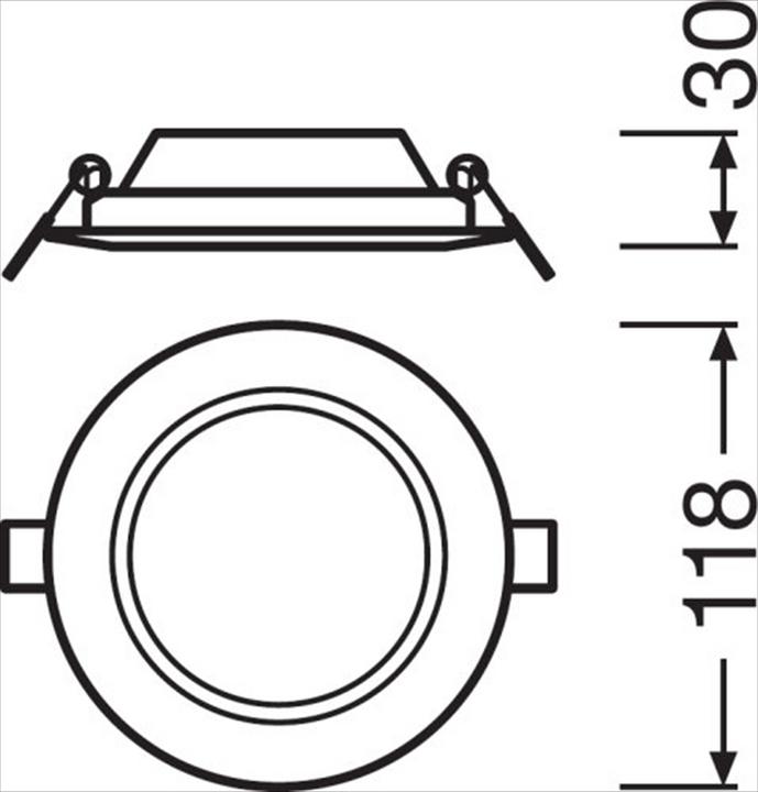 Immagine prodotto Ledvance Faretto LED da incasso piatto Downlight Slim round 105 6W/6500K WT 6W 6500K 430lm 30000h bianco (430 lm)