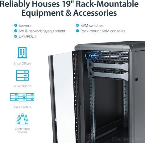 Image du produit StarTech Armoire De 22u 36in Pour Rack De Serveurs (22 HE, Rack 19 pouces)