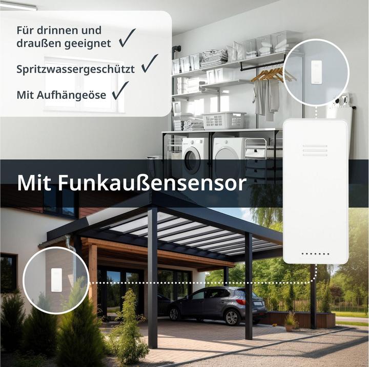 Actual product image ADE Wetterstation mit Funk-Aussensensor Weiss, Funktionen