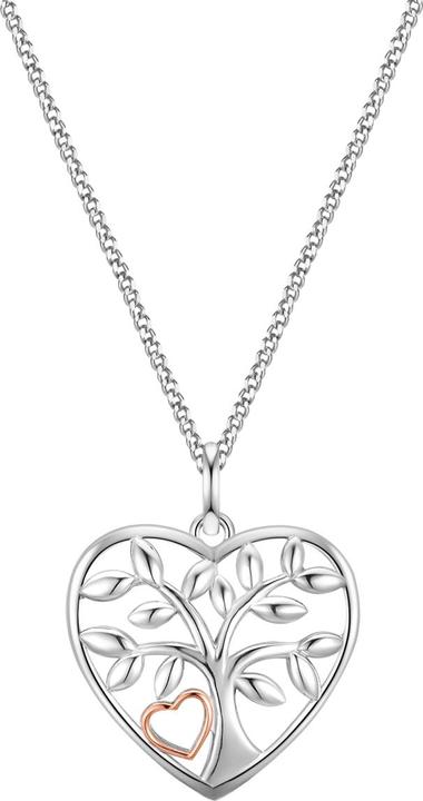 Glanzstücke München Damen Lebensbaum Sterling Silber Silber/Roségold 40,0 cm Basiskette + 5,0 cm Verlängerung - 33940 (Sterling Silber, 40 - 45 cm)