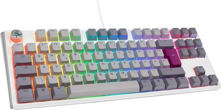 Actual product image Ducky One 3 Mist Grey TKL Gaming Keyboard, RGB LED - MX-Blue (DE, Cable)
