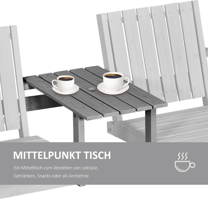Produktbild Outsunny Gartenbank mit Tisch