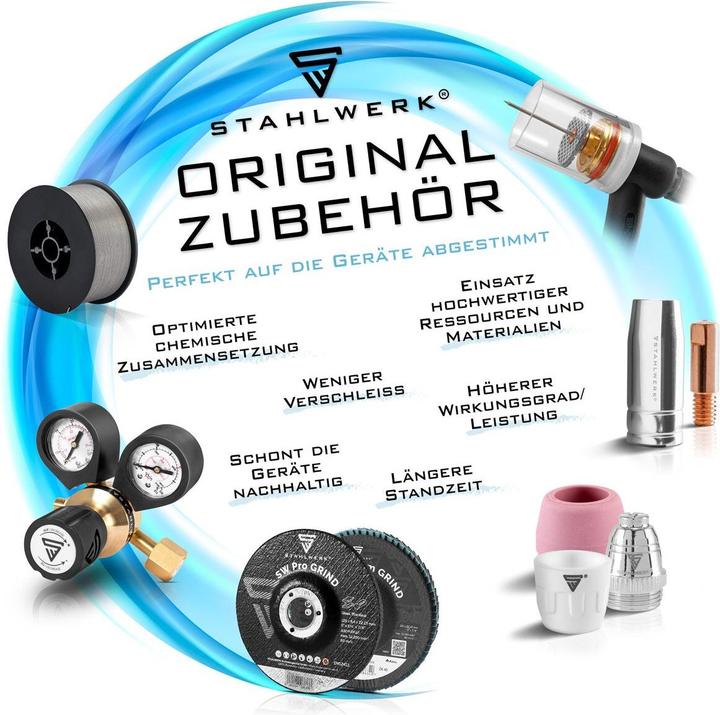 Image du produit Stahlwerk Torche de soudage MIG MAG AK15/MB15 Ensemble de flexibles 5m Raccord central européen